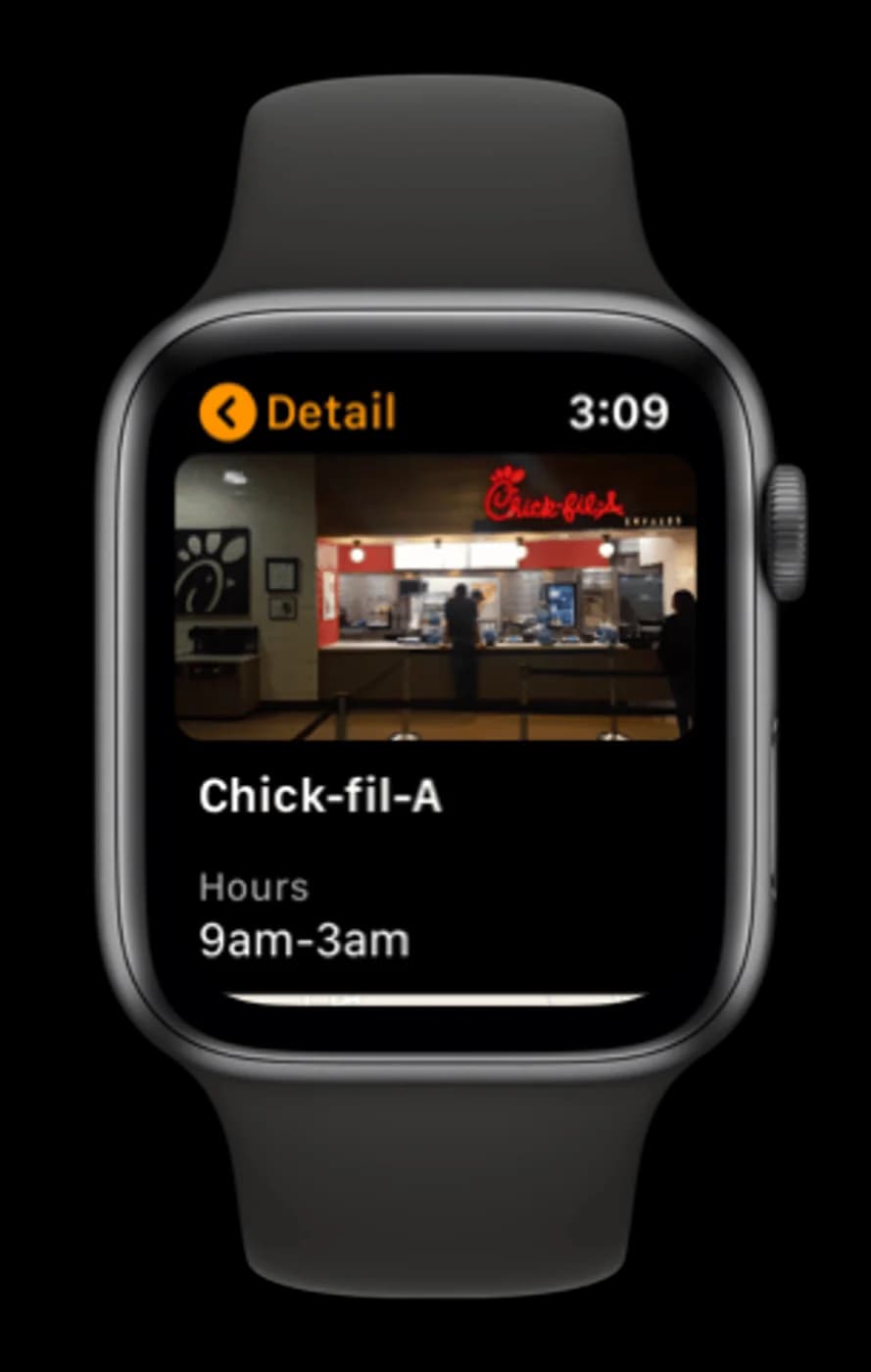 UT Dallas Apple Watch app screen