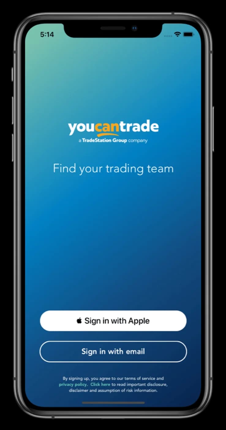 YouCanTrade iOS app screen